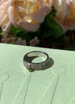 Эрмес-кольцо серебро 925, цирконы бриллиантовой огранки2 фото