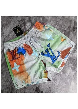 Плавки шорти пляжні з принтом бренд туреччина / шорти для басейну моря плавальні бренду