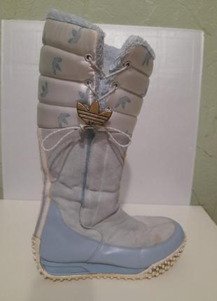 Сапоги зимние на межу замш голубые рр.39 - adidas
