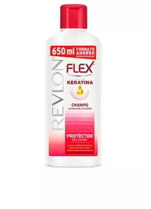 Шампунь revlon flex keratin для фарбованого волосся. 650мл. виробництво іспанія