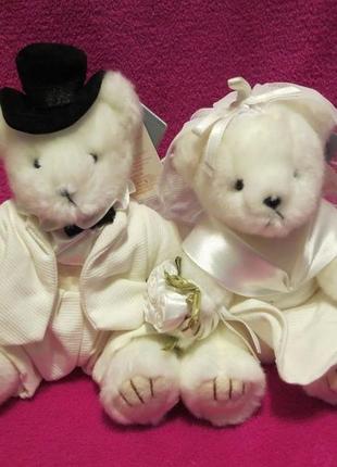 Свадебная пара.весільна пара.ведмідь.мишка.мягкие игрушки.мягка іграшка.russ berrie8 фото