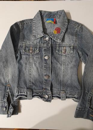 Куртка джинсовка на девочку 4-5 лет рр120 - topolino