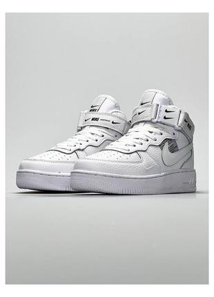 Кроссовки женские nike air force 1 высокие белые / кросівки жіночі найк аир форс білі кроссы