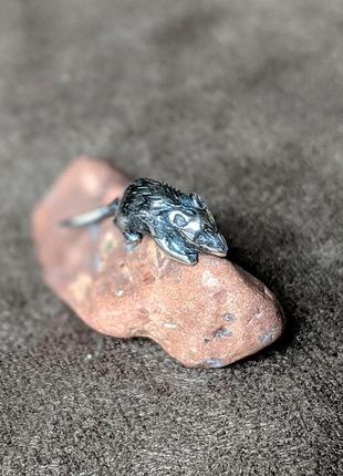 Серебряная кошельковая мышка ручная работа