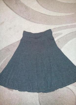 Шерстяная юбка плессеровка