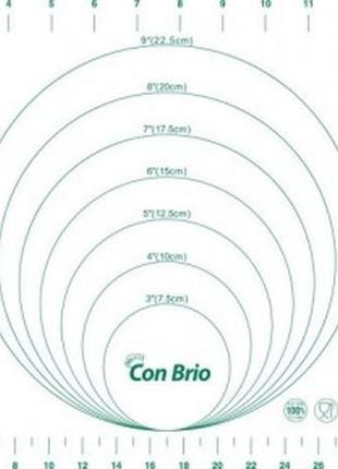 Силиконовый коврик con brio 675-cb  (30х40 см) зеленый