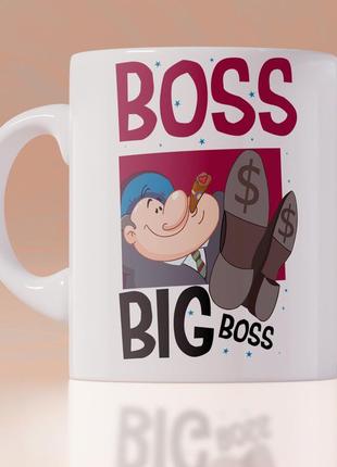 Оригинальная чашка на работу в офис начальнику шефу боссу коллеге подарок на день рождение