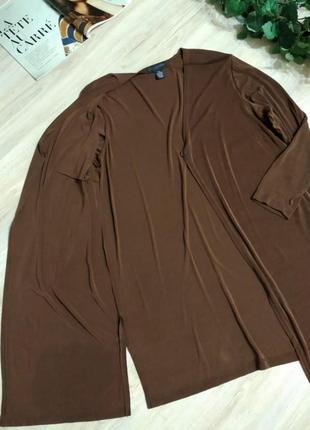 Прямой стильный длинный кардиган накидка кофта жакет