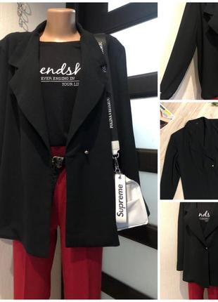 Прямий вільний піджак, жакет кардиган накидка кофта