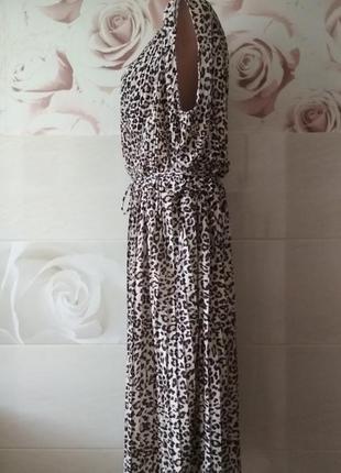 Платье плиссе  миди(117см)h&m анимал принт4 фото