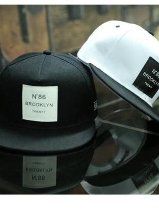 Кепка снепбек brooklyn 86 с прямым козырьком черная, унисекс wuke one size6 фото
