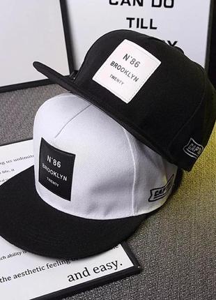 Кепка снепбек brooklyn 86 с прямым козырьком черная, унисекс wuke one size2 фото