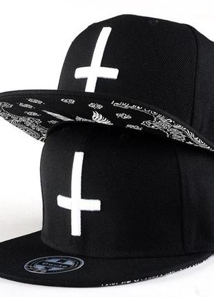 Кепка снепбек крест с прямым козырьком 2, унисекс wuke one size3 фото