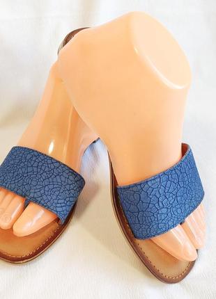 Сандалии женские кожаные синие ravel (размер 37, uk5)1 фото