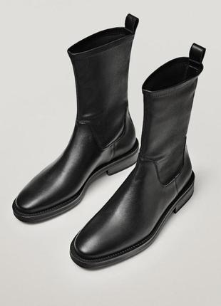 Черевики жіночі, шкіряні, massimo dutti.