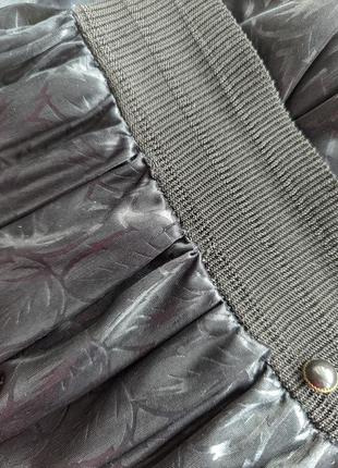 Шикарная винтажная длинная юбка в пол чёрная на резинке лёгкая чорна спідниця довга вінтажна8 фото