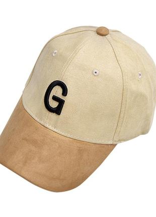 Кепка бейсболка g штучна замка з вигнутим козирком, унісекс wuke one size