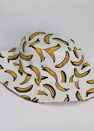 Панама двухсторонняя банан черная 2, унисекс9 фото