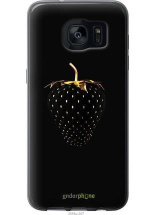 Чехол samsung s7 edge чёрная клубника