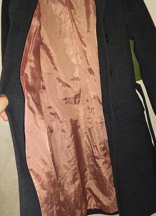 Пальто серое с поясом от h&m9 фото