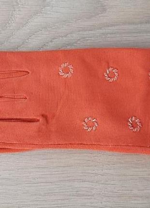 Жіночі демісезонні рукавички vicini (теракотові)