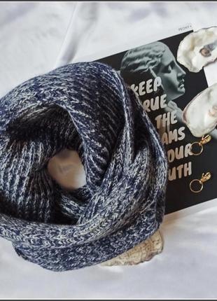 🦙▫️knowledge cotton applied ▫️🦙сша масивний мега теплий шарф шерсть акрил синій польша