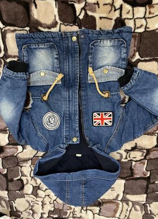 Курточка джинсовая на флисе