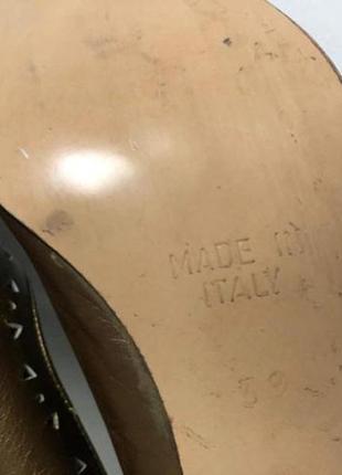 Классические кожаные туфли лодочки в бронзовом цвете, италия, 39 р.5 фото