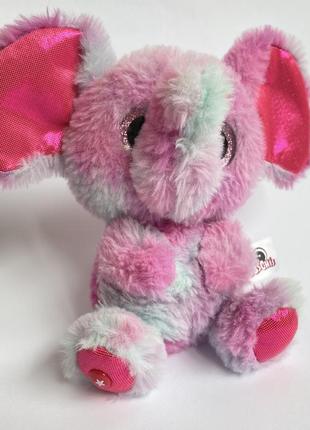 М'яка іграшка-слоник рожевий2 фото
