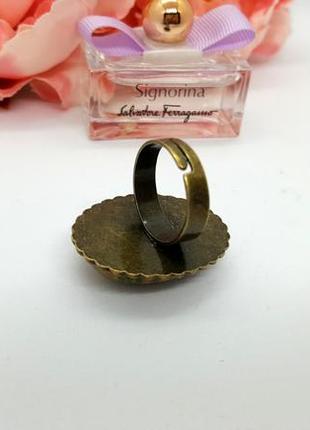 💍🍀 овальное кольцо в винтажном стиле натуральный камень яшма унакит гелиотроп4 фото