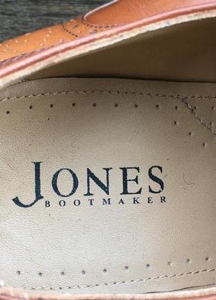 Jones bootmaker. кожаные мужские туфли. броги. англия.7 фото