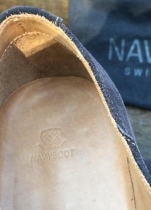 Navyboot. замшевые мужские туфли. броги. швейцария7 фото