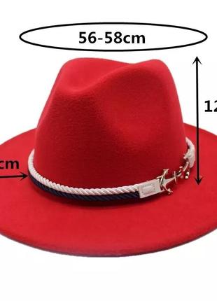Червона фетровий капелюх,сіра капелюх з фетру з широкими полями2 фото