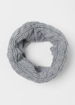 H&m новый фирменный шарф - труба снуд вязанный косы
