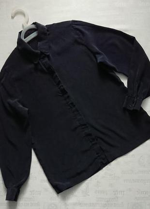 Лаконічна шовкова сорочка / базова блуза3 фото