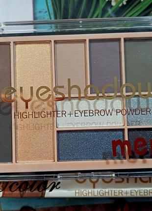 Тіні для повік і брів з хайлайтером merci m-511/3