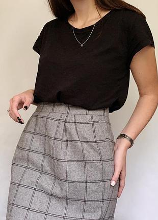 Серая юбка в клетку forever 21