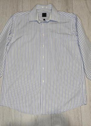 Мужская рубашка с длинными рукавами в полоску calvin klein6 фото