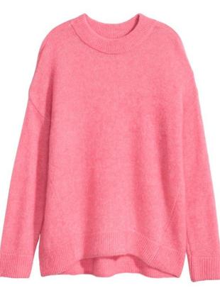 Вовняний светр, джемпер оверсайз ✨h&m✨ в'язаний светр з сумішеві мохеру2 фото
