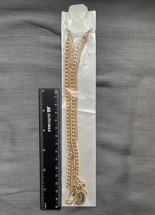 Кольє велика подвійна ланцюг з підвіскою zara2 фото