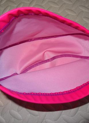 Шапочка для плавання з силікону і тканини рожево-фіолетова nabaiji6 фото