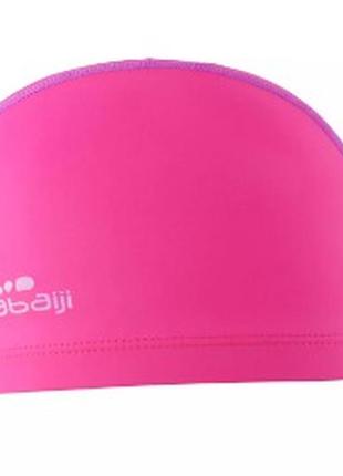 Шапочка для плавання з силікону і тканини рожево-фіолетова nabaiji