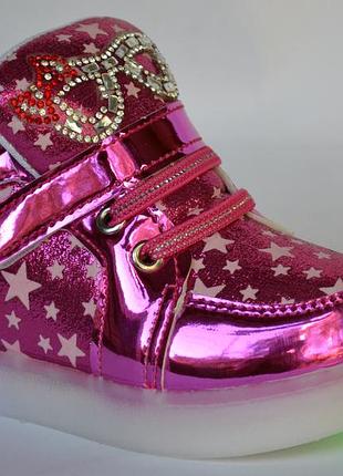 Кроссовки хайтопы ботинки с led подсветкой