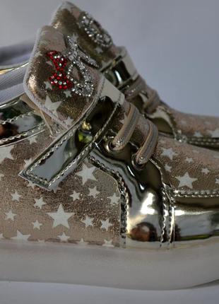 Кроссовки хайтопы ботинки с led подсветкой