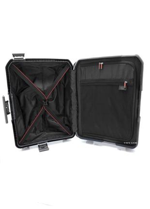 Дорожный пластиковый чемодан airtex 226 ручная кладь s полипропилен черный6 фото
