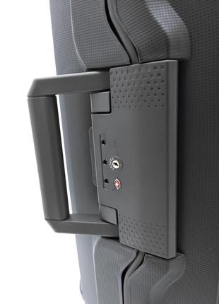 Дорожный пластиковый чемодан airtex 226 ручная кладь s полипропилен черный7 фото