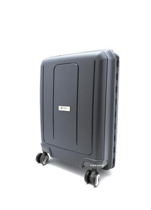 Дорожня пластикова валіза airtex 226 ручна поклажа s поліпропілен чорний