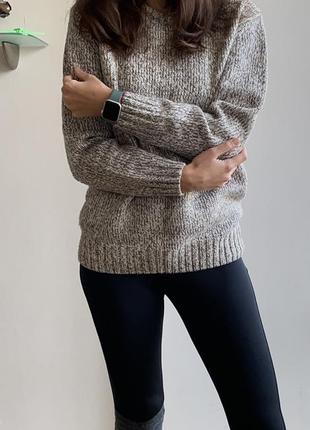 Вінтажний светр теплий сірий