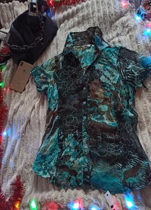 Блуза рукав-ліхтарик на зав'язці