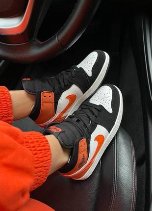 Nike air jordan 1 retro « orange patent swoosh » женские кроссовки найк аир джордан10 фото